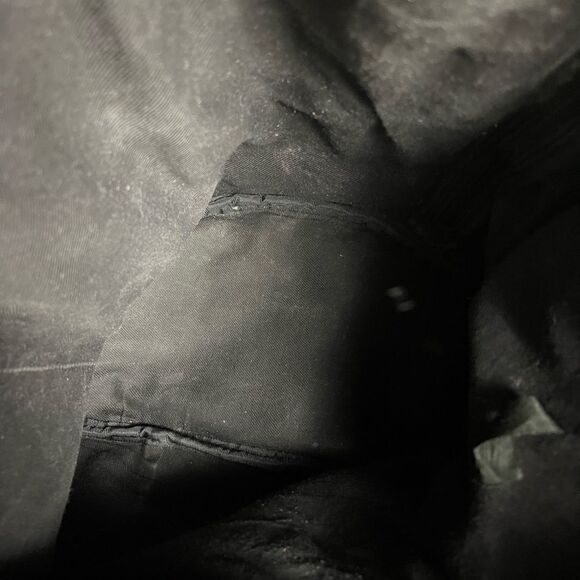 ANN KLEIN II Black Satin medium sling back brass accents . - Picture 14 of 16